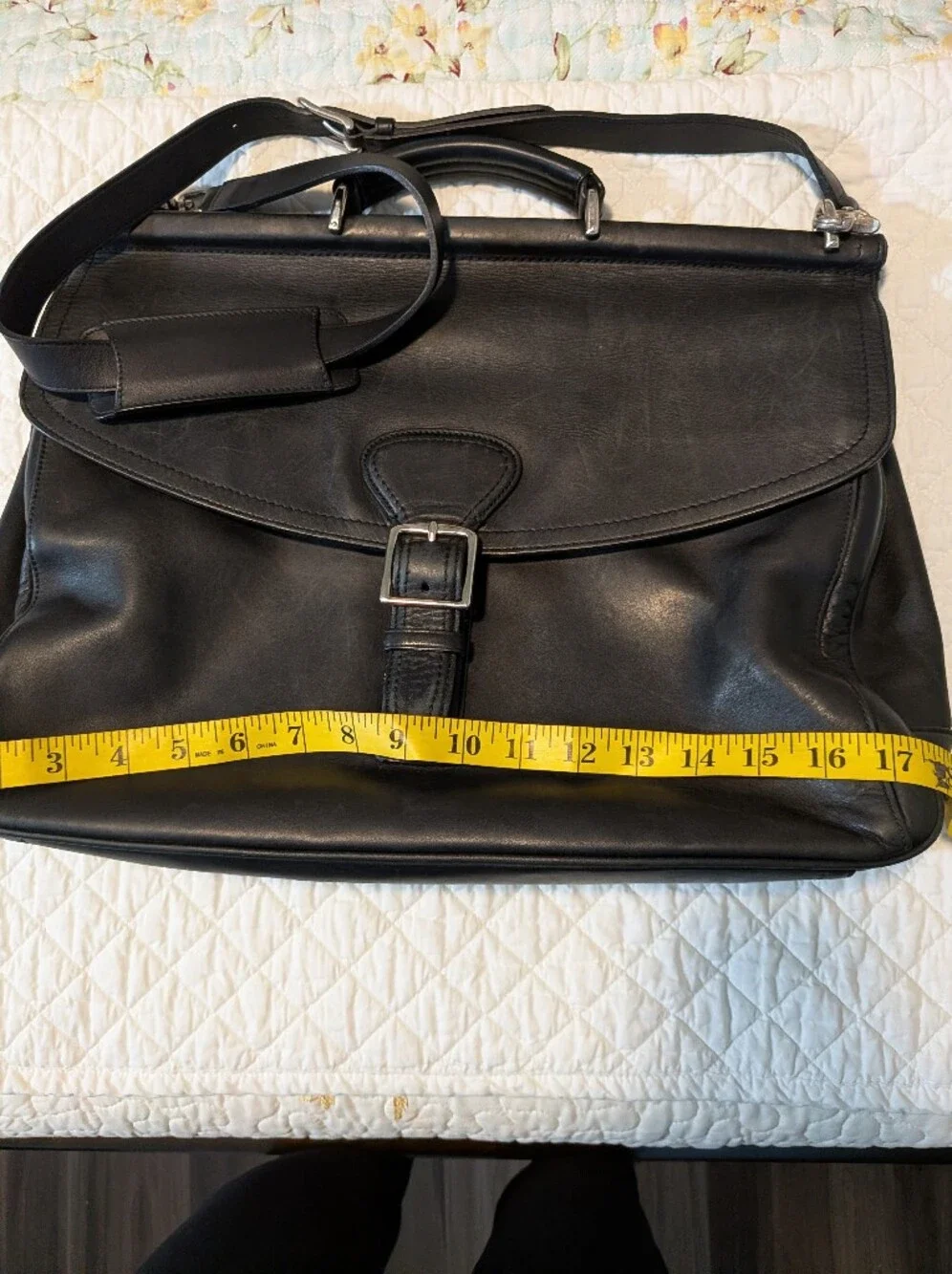 Classic Black Coach F0869-70098 Leather Unisex Briefcase Bag